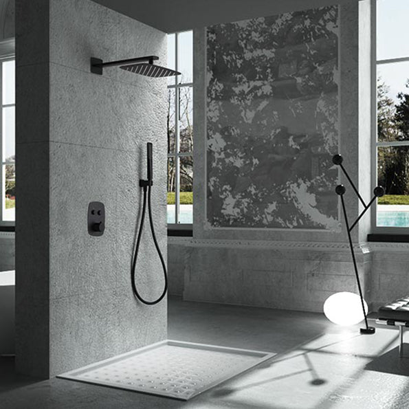 Kit de douche thermostatique encastré HIDRA noir mat