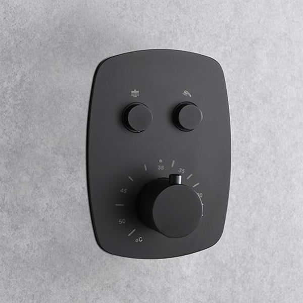 Kit de douche thermostatique encastré HIDRA noir mat