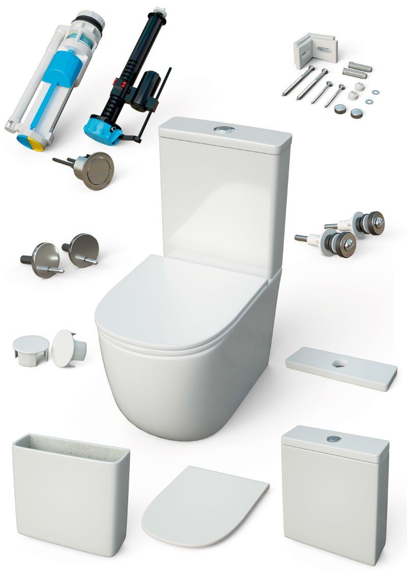 Toilette WC à poser GENOVA en céramique - Le Monde du Bain