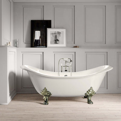 Baignoire rétro en fonte KINGSTON Blanche - Le Monde du Bain | Commun