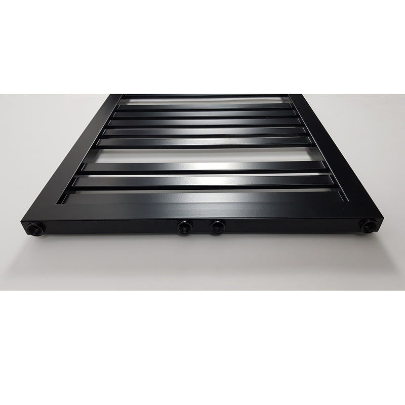 Radiateur sèche-serviettes eau chaude design KLEA 128 x 54 cm noir mat