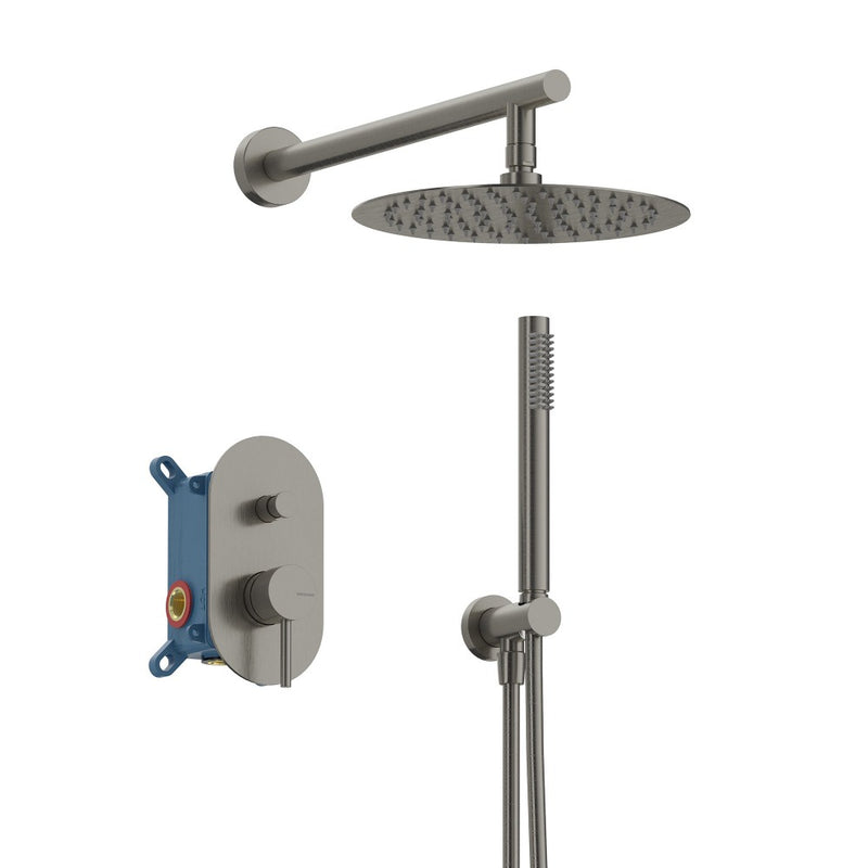 Kit de douche à encastrer LOOP 6 coloris - Nickel brossé - Le Monde du Bain