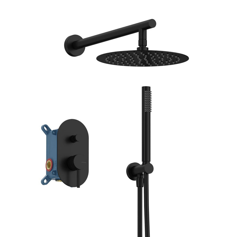 Kit de douche à encastrer LOOP 6 coloris - Noir mat - Le Monde du Bain