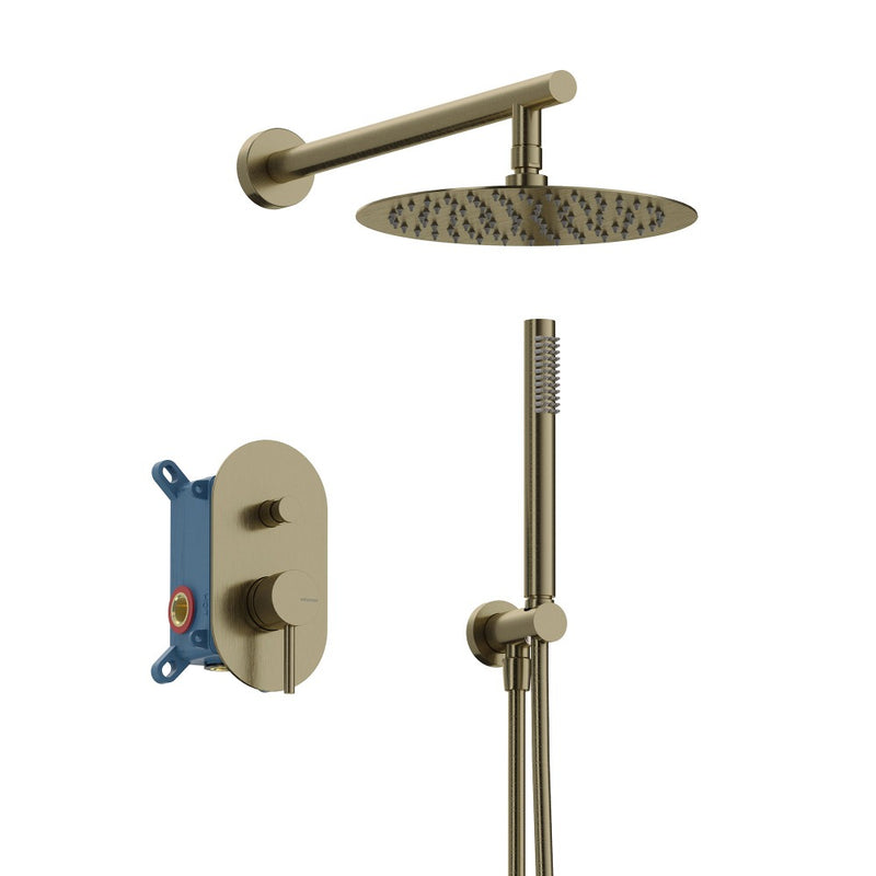 Kit de douche à encastrer LOOP 6 coloris - Or brossé - Le Monde du Bain