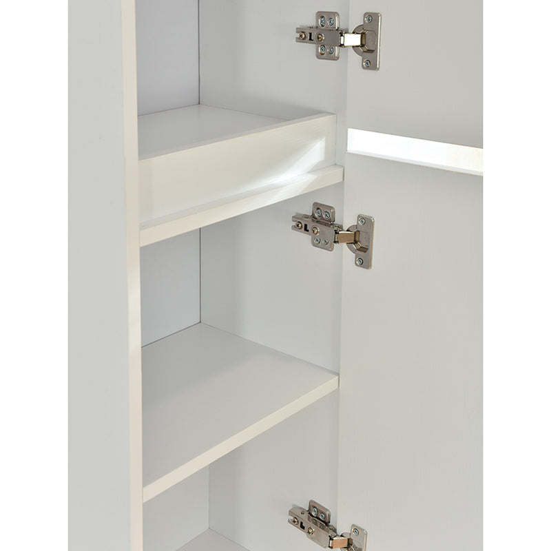 Grande armoire de rangement LINEA hauteur 120 cm, mélaminé blanc