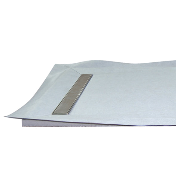 Receveur à carreler LINEBOARD 4 pentes 120x120 cm avec natte étanche et siphon ultra plat