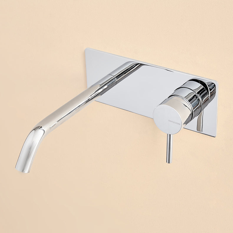 Robinet mitigeur mural avec plaque LOOP 6 coloris