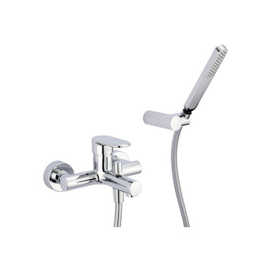 Robinet mitigeur bain/douche mural CISAL LINEAVIVA, douchette et support inclus - Le Monde du Bain