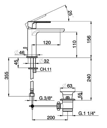 Robinet mitigeur lavabo CISAL LINEAVIVA avec bonde - Le Monde du Bain