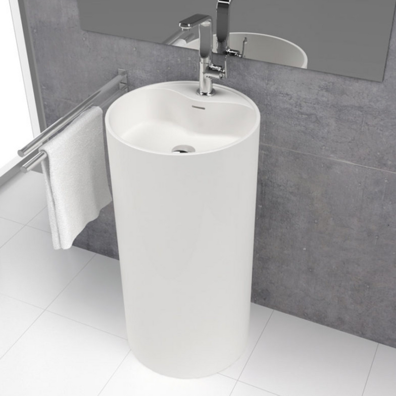 Lavabo colonne design VISTABELLA Ø45 cm en sanydur - Le Monde du Bain
