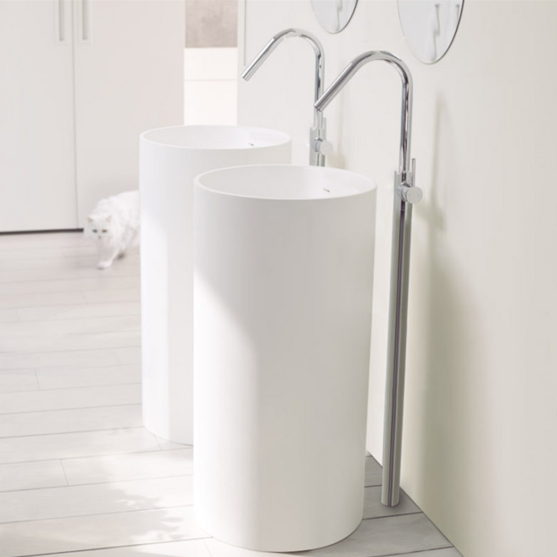 Lavabo colonne design VISTABELLA Ø45 cm en sanydur - Le Monde du Bain