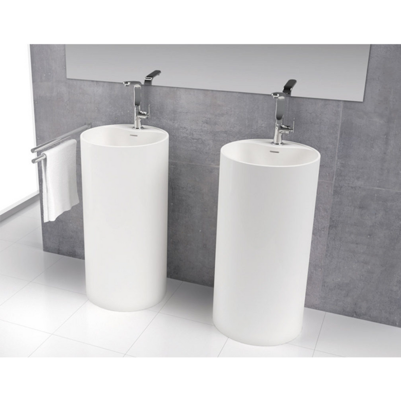 Lavabo colonne design VISTABELLA Ø45 cm en sanydur - Le Monde du Bain