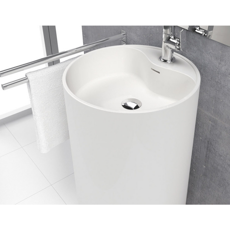 Lavabo colonne design VISTABELLA Ø45 cm en sanydur - Le Monde du Bain