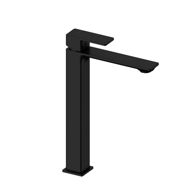 Robinet mitigeur lavabo réhaussé CUBO | Noir mat_miniature