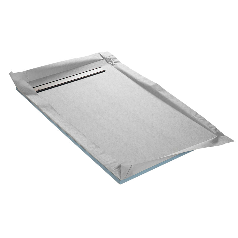 Receveur à carreler MONOBOARD 1 pente avec natte étanche et siphon ultra plat