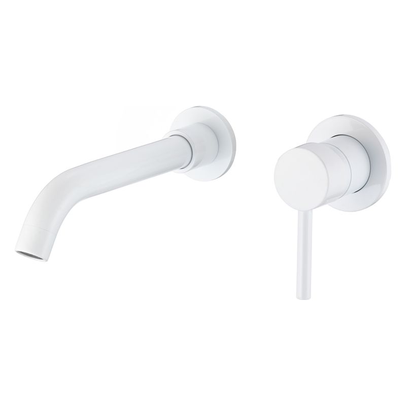 Mitigeur lavabo mural encastré BRAMPTON Blanc - Le Monde du Bain