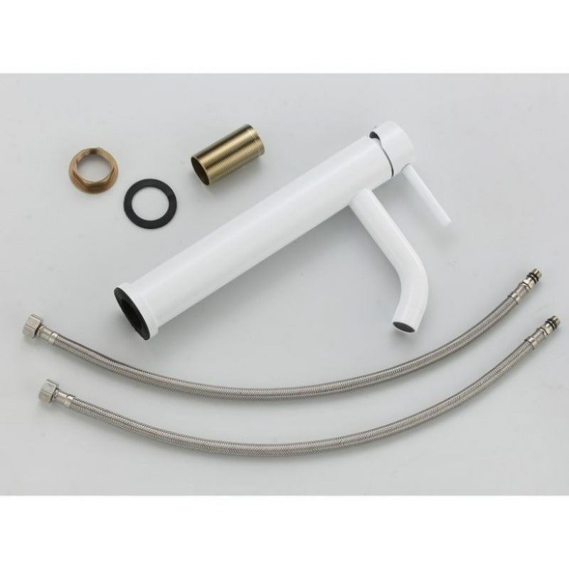 Robinet mitigeur lavabo réhaussé SLIGO blanc - Le Monde du Bain