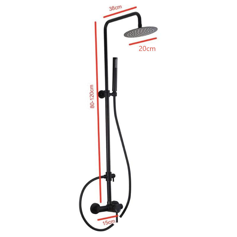 Colonne de douche mitigeur MORA noir mat