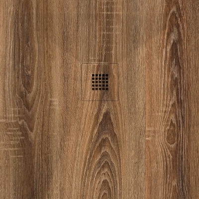 Receveur de douche extra plat DEKOR en résine finition bois brut - Le Monde du Bain