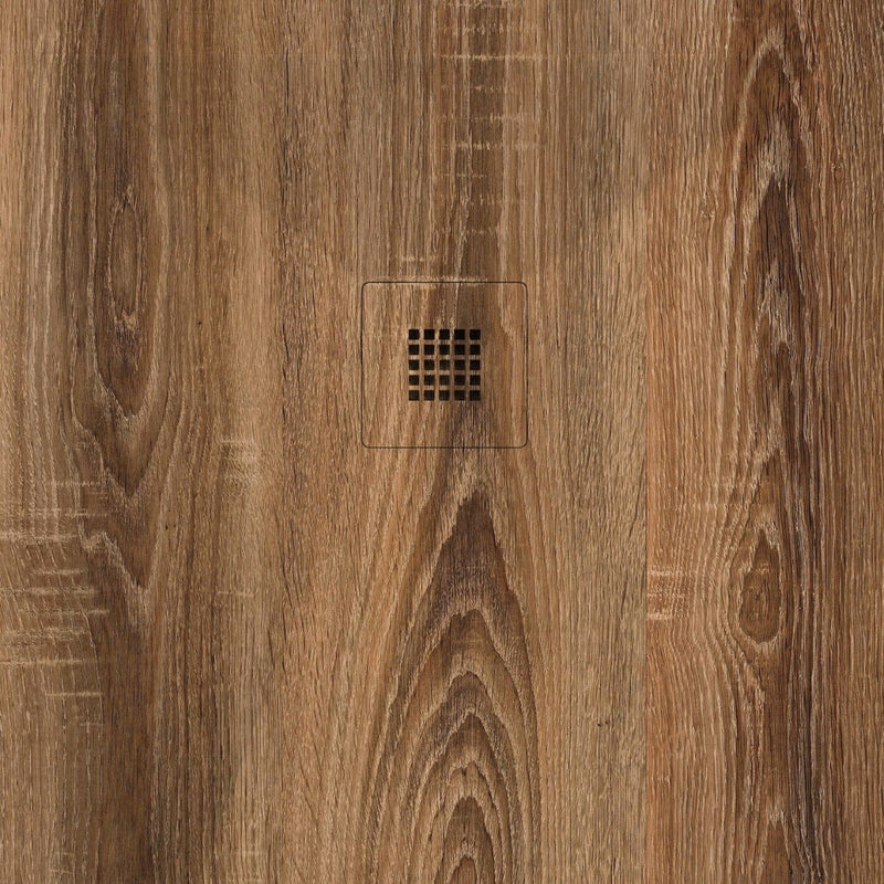 Receveur de douche extra plat DEKOR en résine finition bois brut - Le Monde du Bain