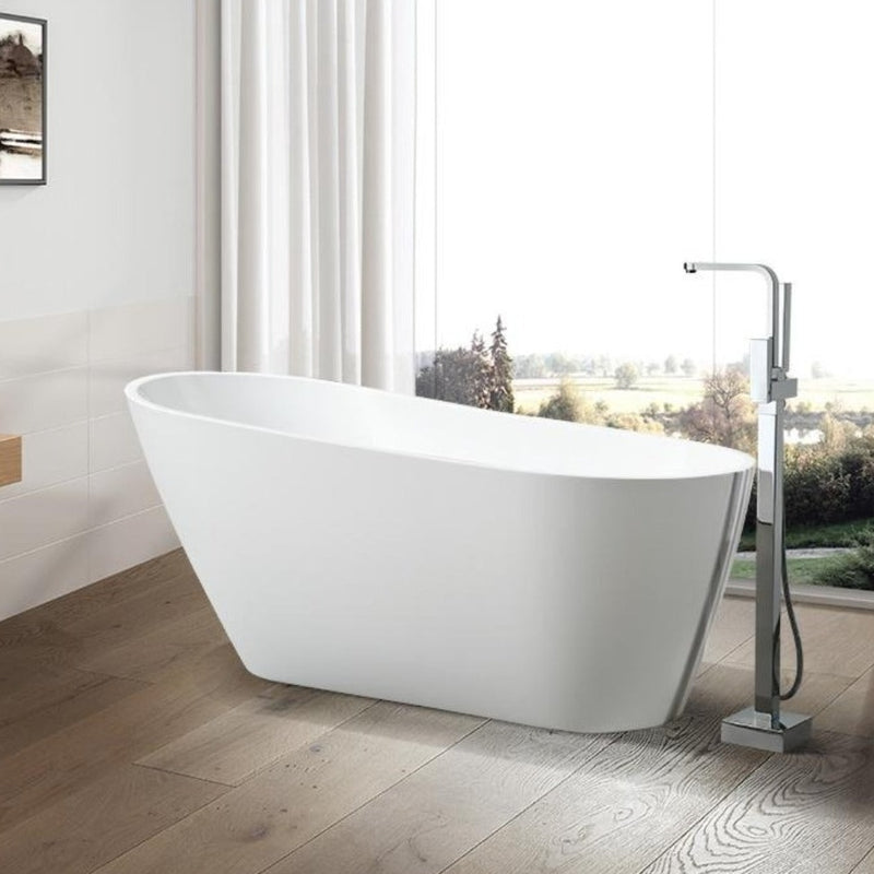 Baignoire îlot design ovale OPRAH blanche