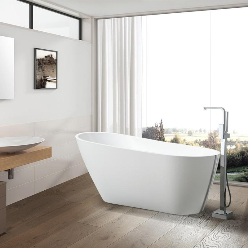 Baignoire îlot design ovale OPRAH blanche