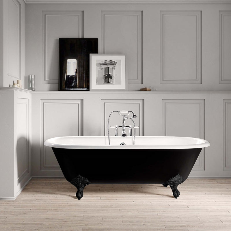 Baignoire sur pieds en fonte PLYMOUTH Noire