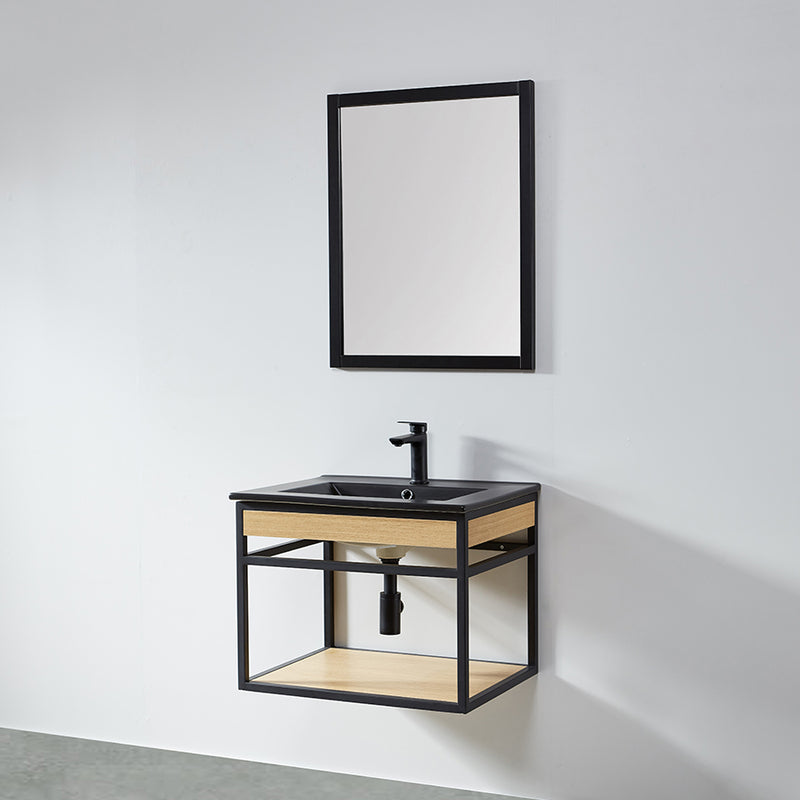 Miroir rectangulaire NEO 56x70cm avec cadre noir mat