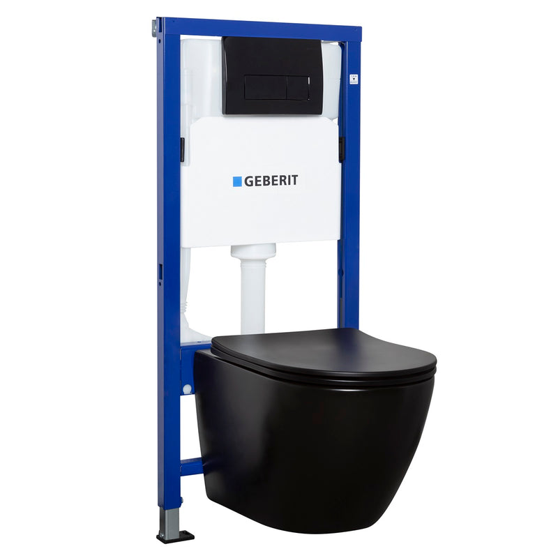 GEBERIT Pack WC suspendu complet DELOS noir
