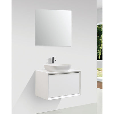 Meuble salle de bain pour vasque à poser PALIO 60 cm, blanc mat