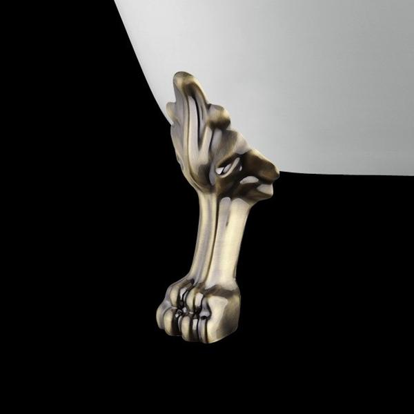 Baignoire ancienne BALMAIN Blanche - Le Monde du Bain | Pieds de Lion Bronze jaune vieilli _ miniature