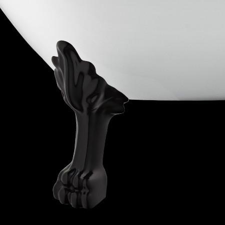 Baignoire ancienne BALMAIN Blanche - Le Monde du Bain | Pieds de Lion Noirs _ miniature