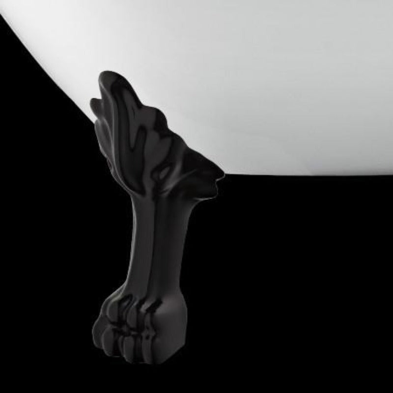 Baignoire ancienne CHELSEA Blanche - Le Monde du Bain | Pieds de Lion Noirs _ miniature