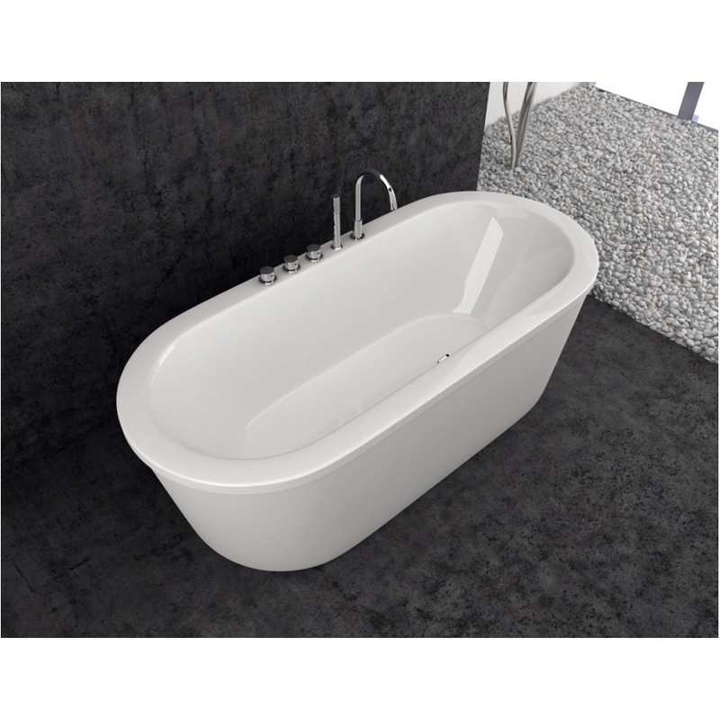 Baignoire balnéo design ovale LOFT blanche - Le Monde du Bain