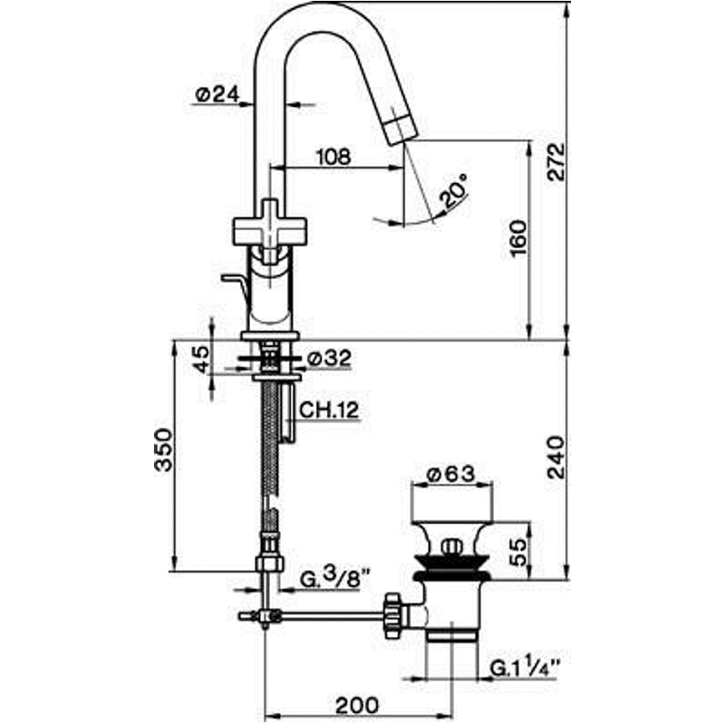 Robinet mélangeur lavabo CISAL BARCELONA avec bec orientable - Le Monde du Bain  | Commun