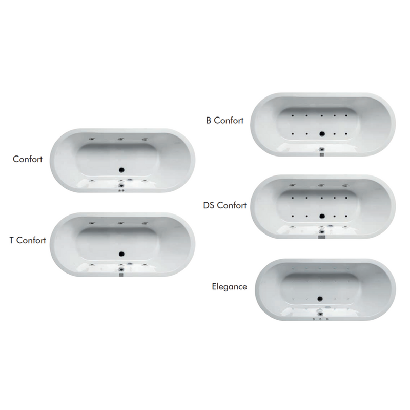 Baignoire balnéo design ovale LOFT blanche - Le Monde du Bain