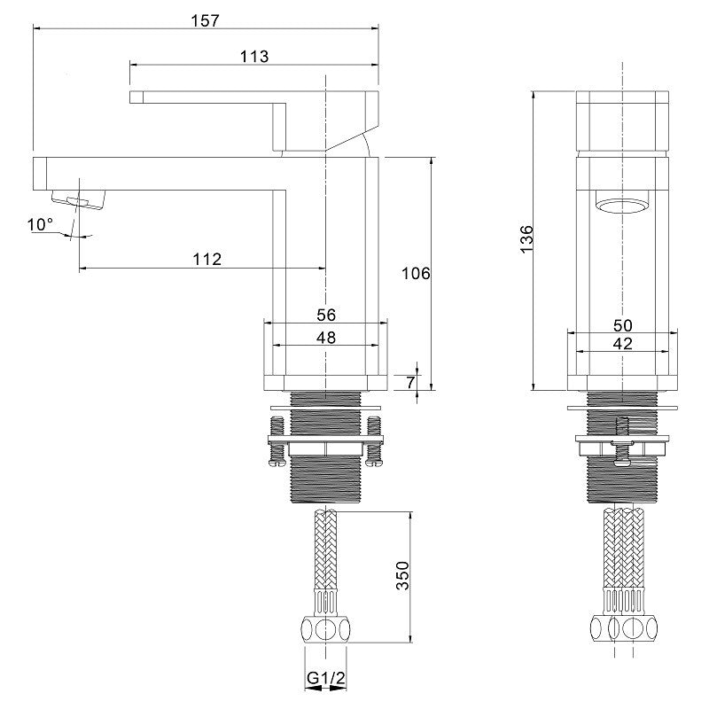 Robinet mitigeur lavabo MANZO - Le Monde du Bain