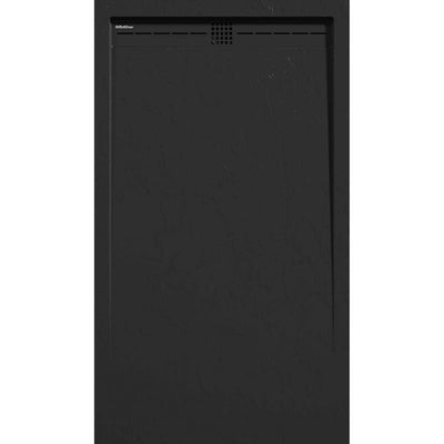 Receveur de douche extra plat ARCO en résine surface ardoisée noir - Le Monde du Bain