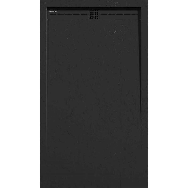 Receveur de douche extra plat ARCO en résine surface ardoisée noir - Le Monde du Bain