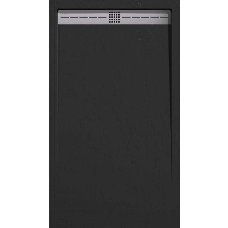 Receveur de douche extra plat ARCO en résine surface ardoisée noir - Le Monde du Bain