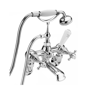 Robinet mélangeur baignoire rétro mural CANTERBURY - Le Monde du Bain