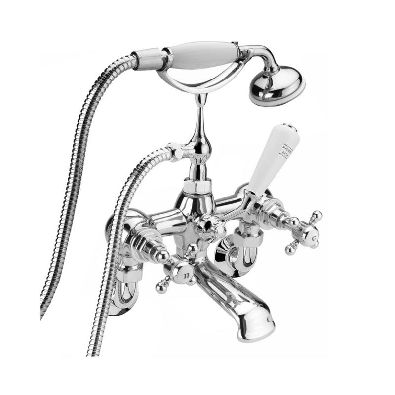 Robinet mélangeur baignoire rétro mural CANTERBURY - Le Monde du Bain