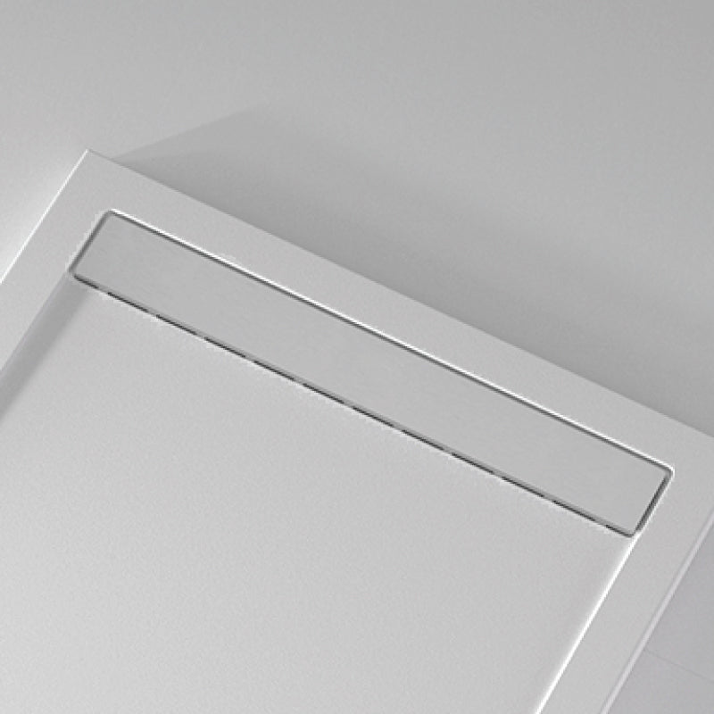 Receveur de douche résine surface ardoisée CLEVER blanc -Le Monde du Bain