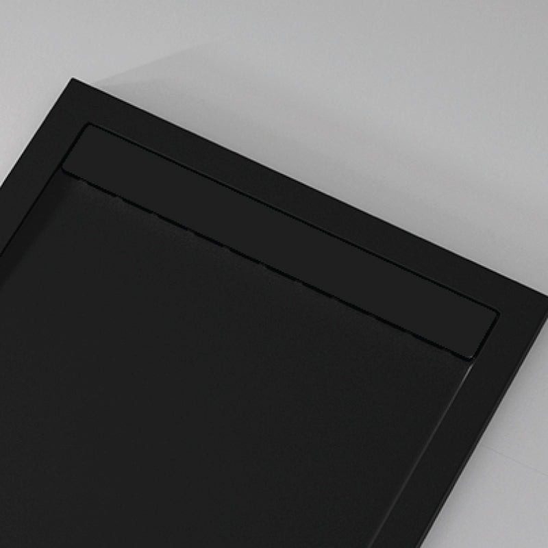 Receveur de douche résine surface ardoisée CLEVER noir -Le Monde du Bain