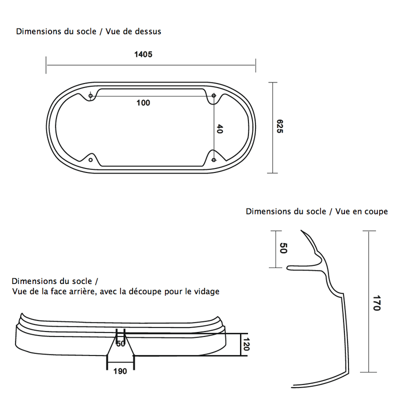 Baignoire sur socle en fonte émaillée SOUTHPORT Blanche