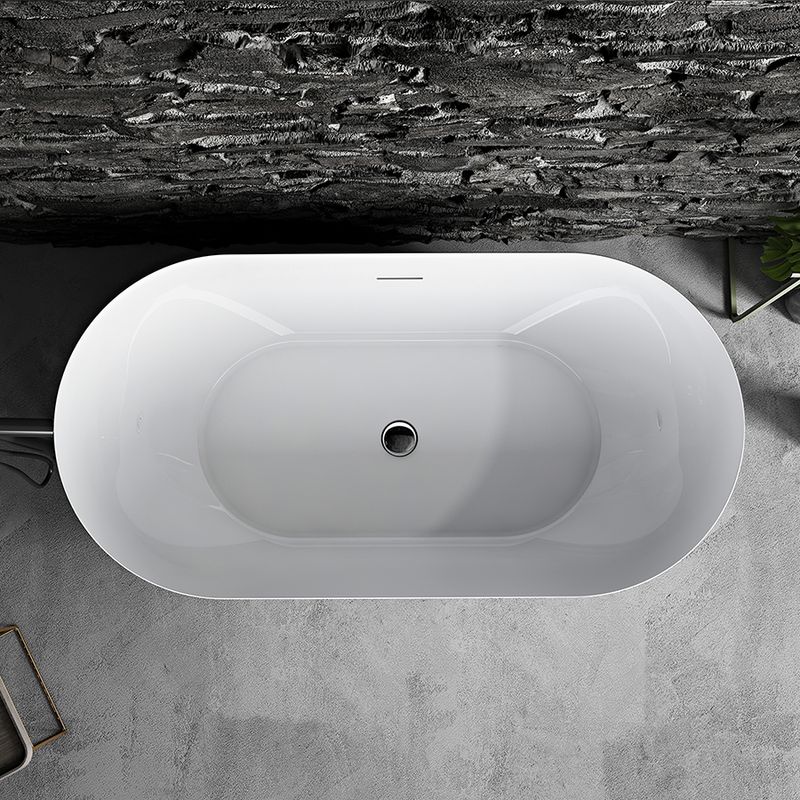 Baignoire îlot design ovale LISBON blanche brillante ou mate