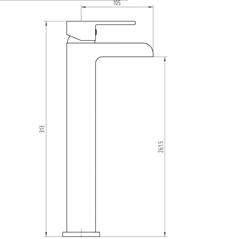 Robinet mitigeur lavabo cascade réhaussé TANO - Le Monde du Bain
