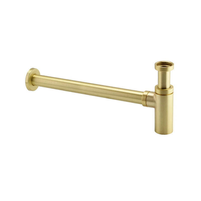 Siphon lavabo design finition or brossé - Le Monde du Bain