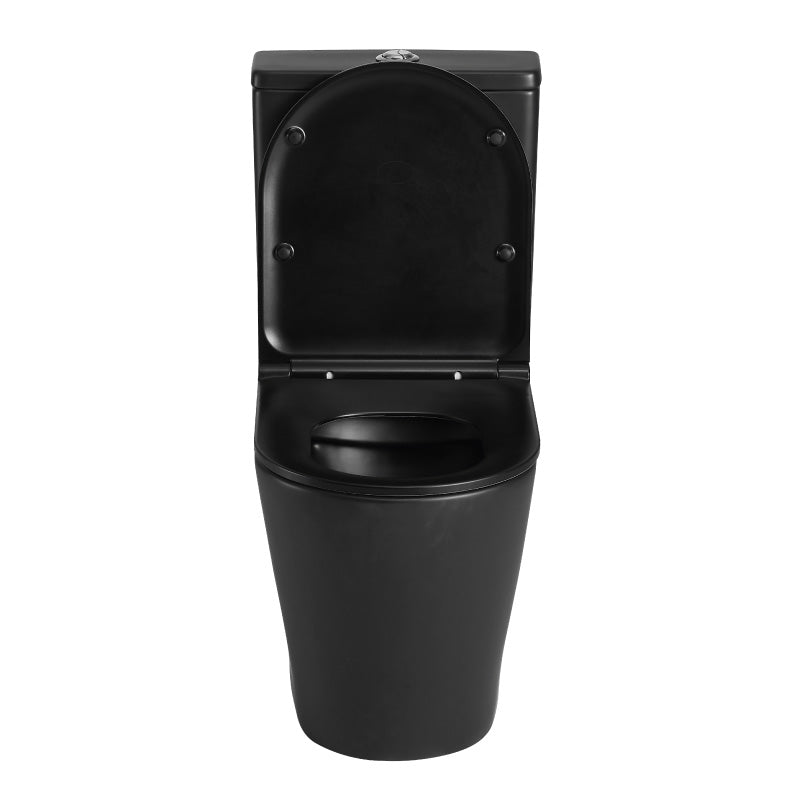 Toilette WC à poser TURIN en céramique noir mat - Le Monde du Bain