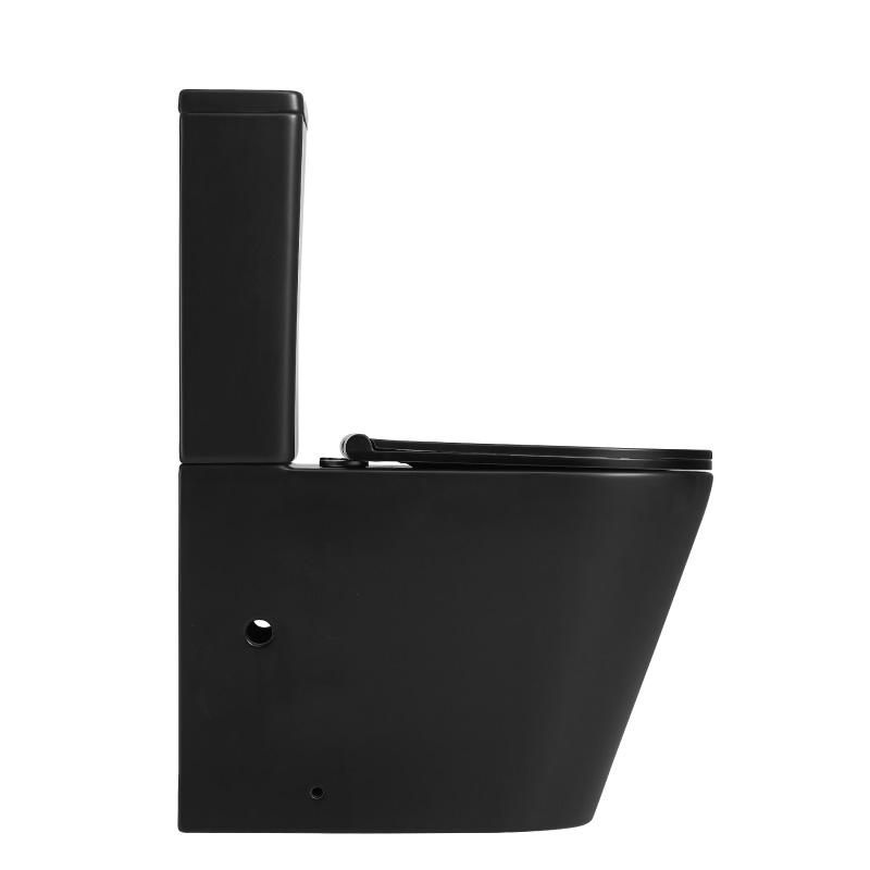 Toilette WC à poser TURIN en céramique noir mat - Le Monde du Bain